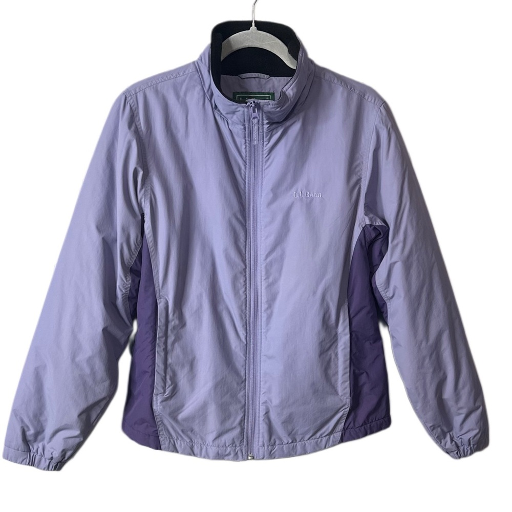 LL Bean Misses Full‎ Zip Sherpa Lined Jacket Coat Sz M